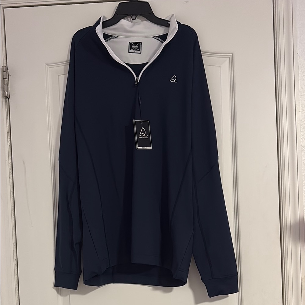 Navy Quarter-Zip Sweater